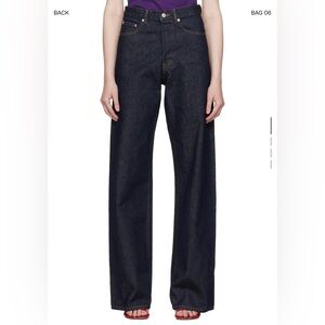 Dries Van Noten indigo navy straight leg denim jean